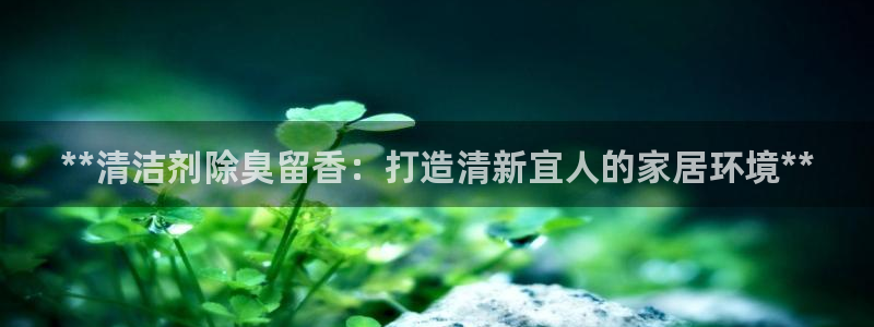 尊龙凯时网站登录：**清洁剂除臭留香：打造清新宜人的家居