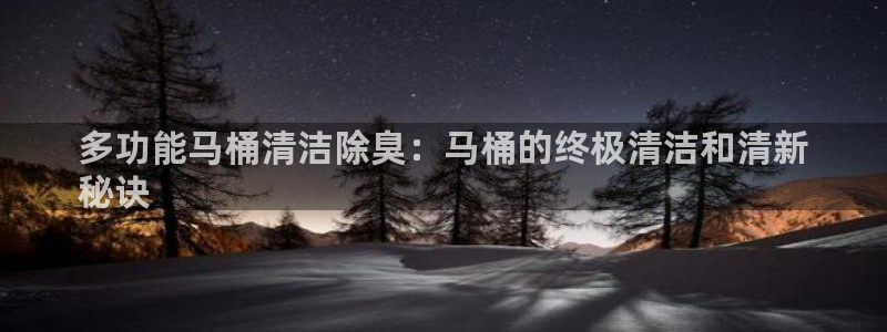 Z6尊龙凯时登录：多功能马桶清洁除臭：马桶的终极清洁和清